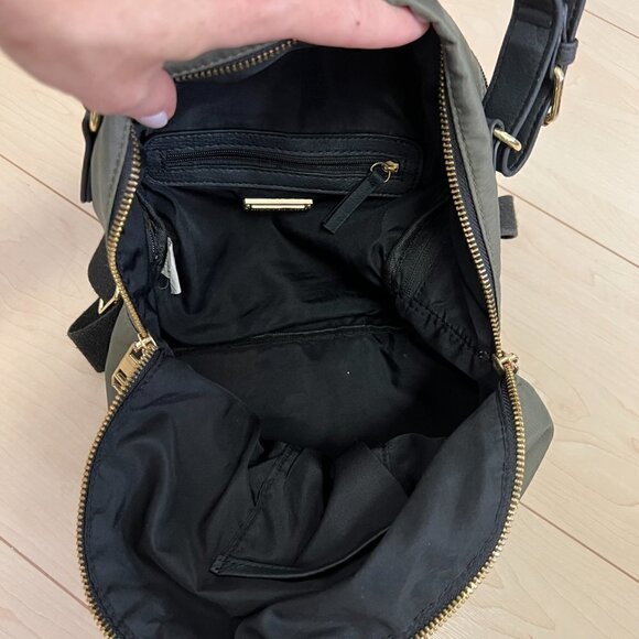 Steve Madden / Madden Girl Nylon Small Mini Backpack Grey / Green - Picture 7 of 8